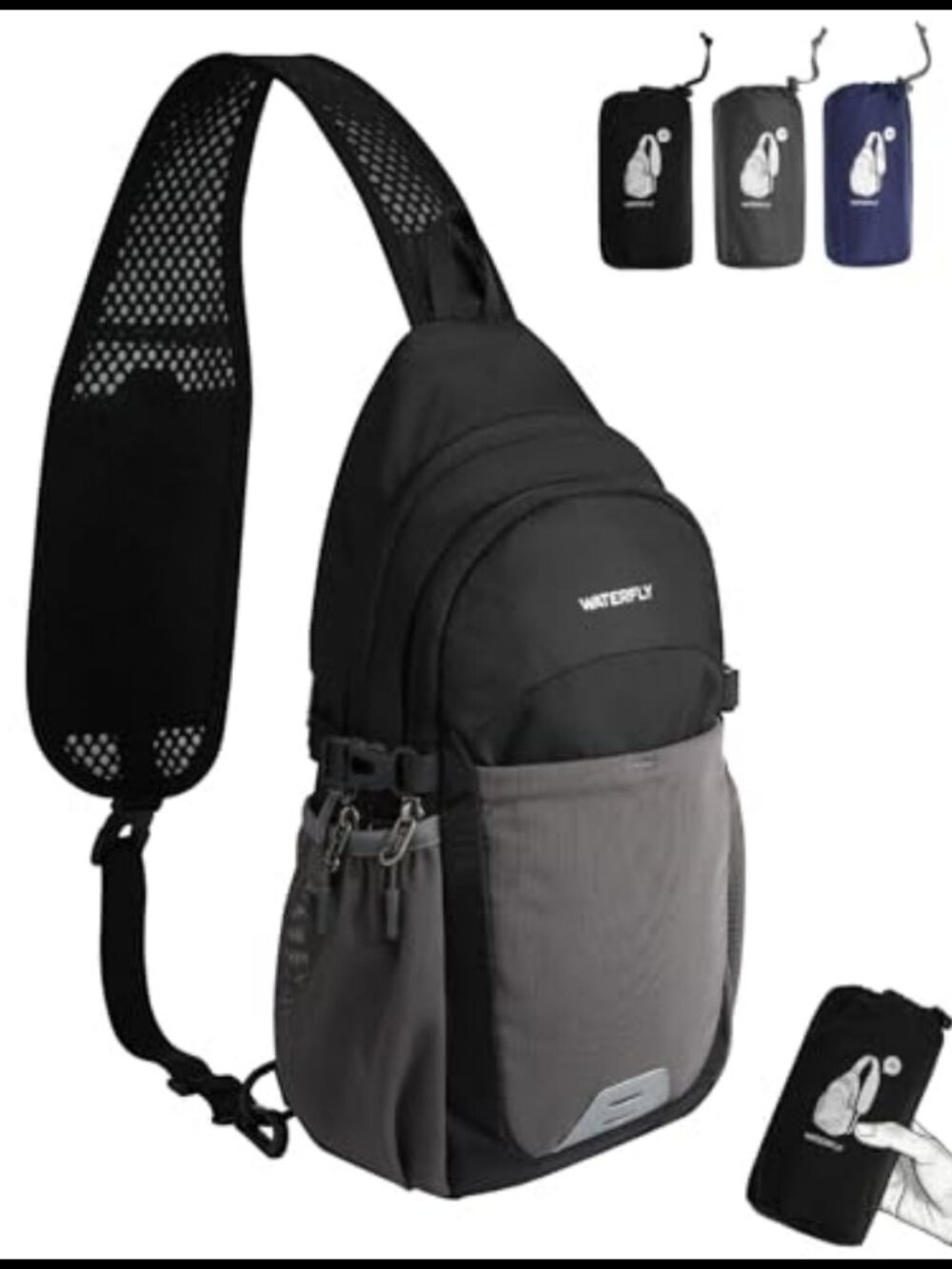 Packable Sling Bag RFID Crossbody Backpack Nylon Travel Hiking Daypack